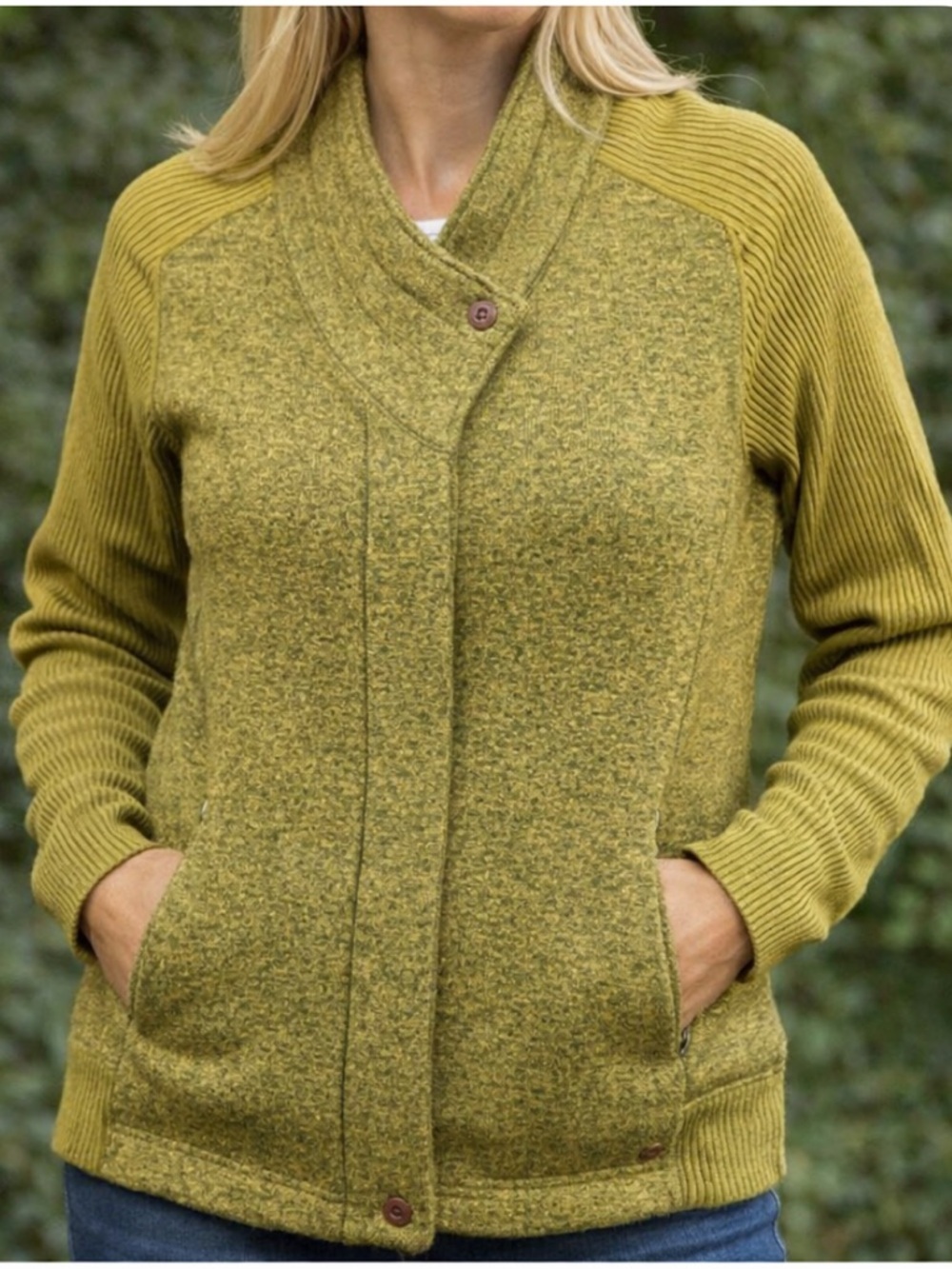Royal Robbins Women’s Table Jacket Lizard Olive Green Cozy Layer Size L NWT